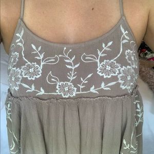 Mittoshop Taupe Flowy Dress